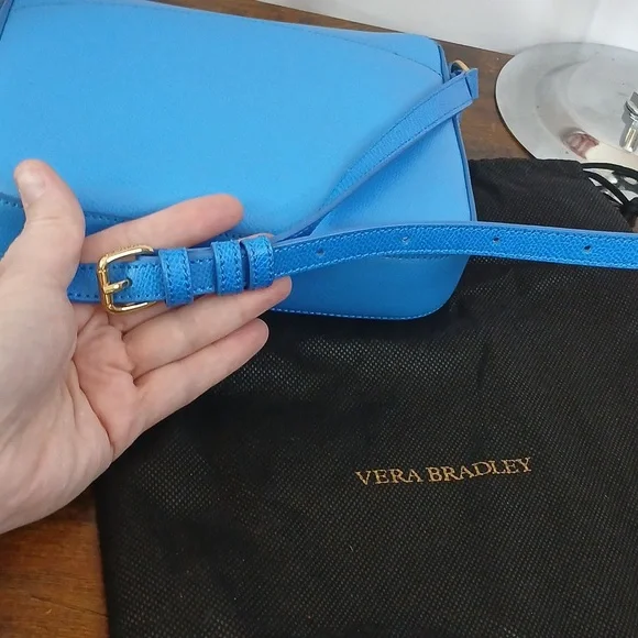 Brand NEW NO TAGS Vera Bradley Blue Crossbody Bag W DUST BAG - Picture 11 of 16